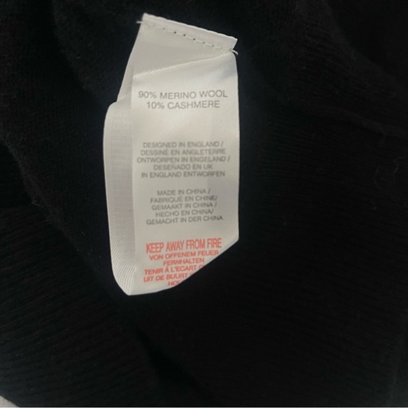 Scott & Scott London Edit Black Wool/Cashmere Turtleneck - Picture 5 of 6